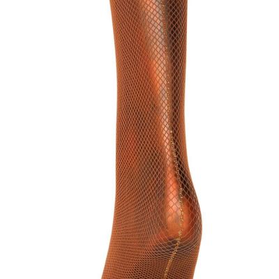 Fishnet Tights Golden Lurex Tread Seamed - Joanna Trojer